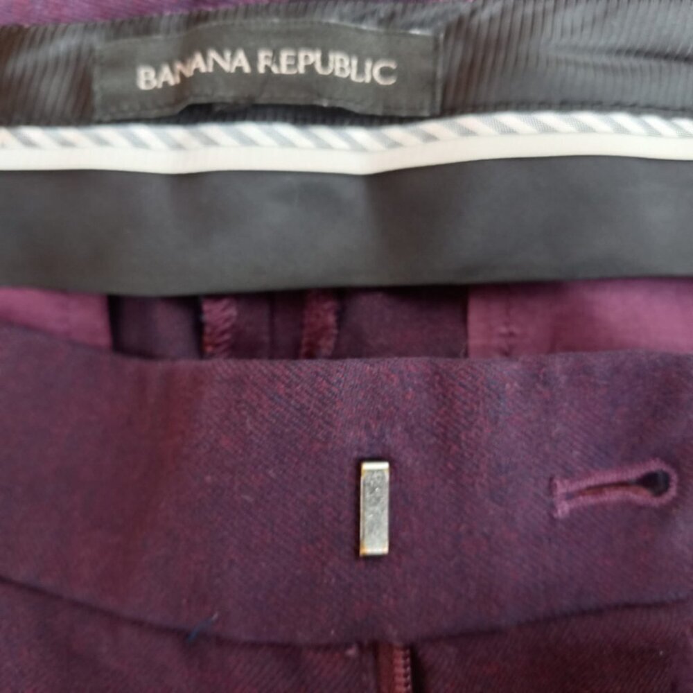 Banana Republic Avery Purple Straight Leg Ankle Dress Pants - Women's Size 8 - Picture 7 of 9